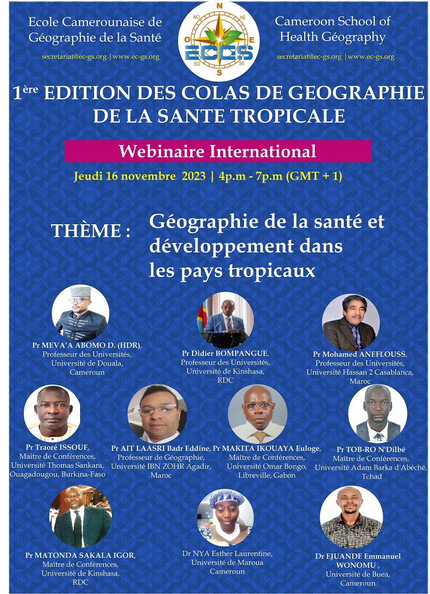 1er Webinaire International des Colas de Géographie de la Santé Tropicale